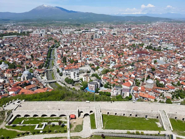 Kosova Konulu Prizren Kasabasında Insansız Hava Aracı Görüşü — Stok fotoğraf