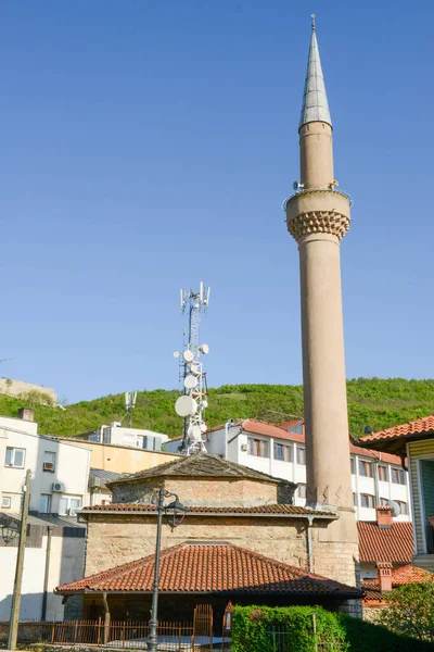 Minarete Antena Perizren Kosovo — Fotografia de Stock