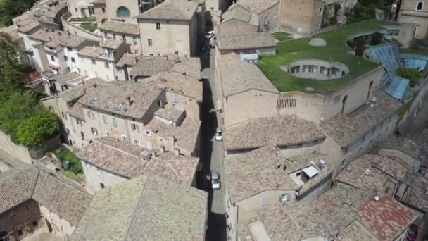 Drone View Urbino Italy Unesco World Heritage — стокове відео