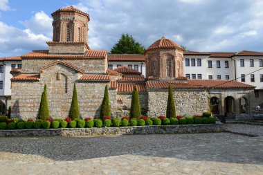 Makedonya 'daki Aziz Naum Manastırı' na bak