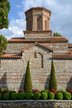 Makedonya 'daki Aziz Naum Manastırı' na bak