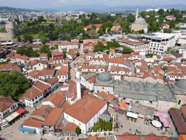 Üsküp 'ün merkezinde Makedonya hakkındaki İHA görüşü