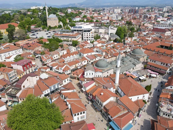 Drone Centrum Skopje Makedonien — Stockfoto