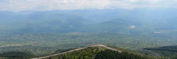 Kilátás Vodno Hegyről Szkopjéba Macedónián — Stock Fotó