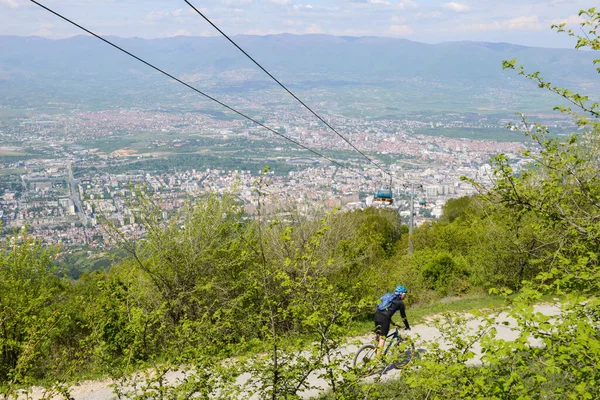 Skopje Macedonia Mayo 2022 Teleférico Para Montar Vodno Desde Skopje — Foto de Stock