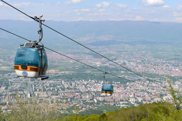 Skopje Macedonia May 2022 Cableway Mount Vodno Skopje Macedonia — Stock Photo, Image