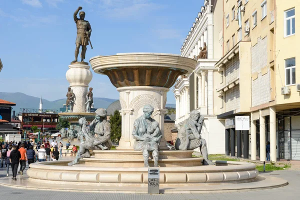 Skopje Macedônia Maio 2022 Fonte Das Mães Skopje Macedônia — Fotografia de Stock