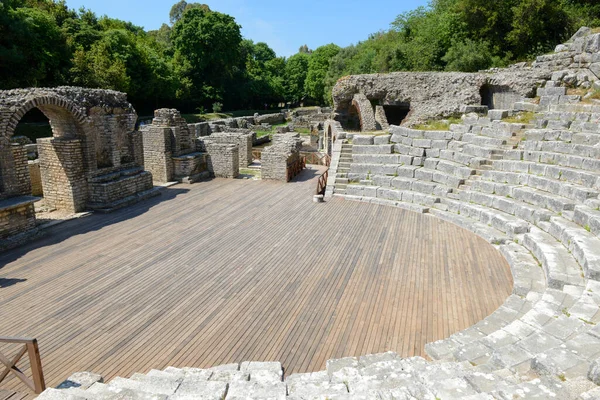 Zicht Romeinse Archeologische Site Van Butrinto Albanië — Stockfoto