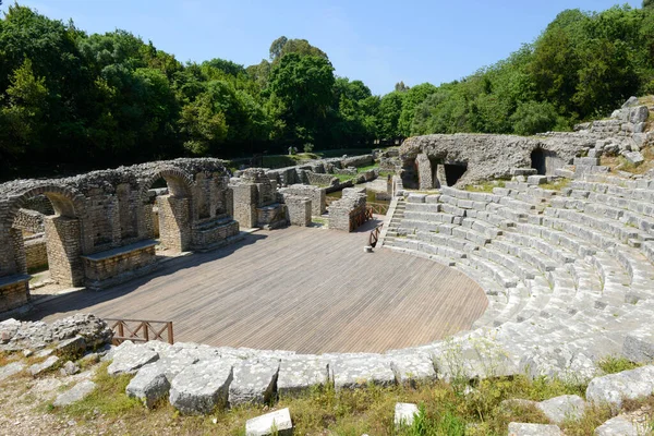 Zicht Romeinse Archeologische Site Van Butrinto Albanië — Stockfoto