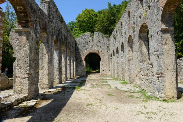 Visa Den Romerska Arkeologiska Platsen Butrinto Albanien — Stockfoto