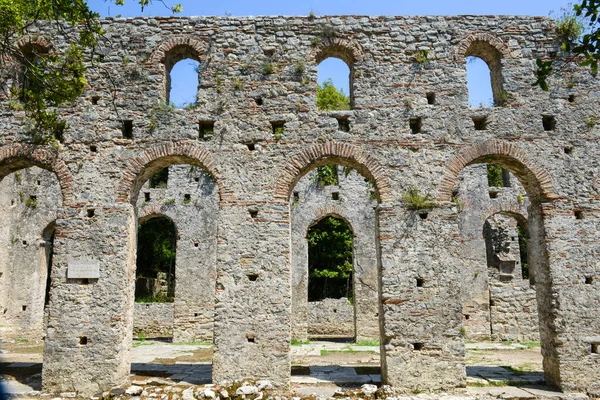 Visa Den Romerska Arkeologiska Platsen Butrinto Albanien — Stockfoto
