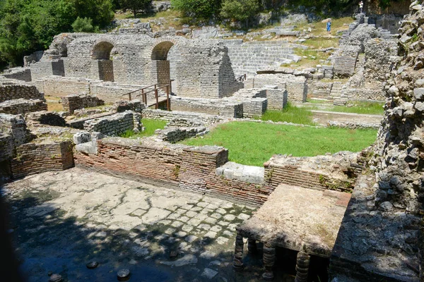 Θέα Στον Ρωμαϊκό Αρχαιολογικό Χώρο Του Butrinto Στην Αλβανία — Φωτογραφία Αρχείου