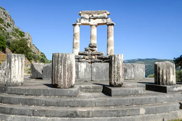 Pohled Archeologické Naleziště Delfi Řecku — Stock fotografie