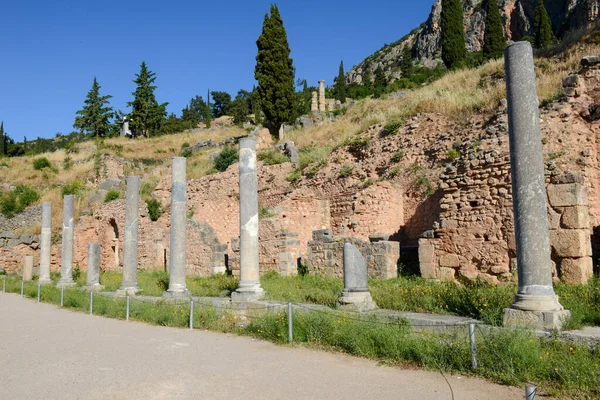Uitzicht Archeologische Site Van Delfi Griekenland — Stockfoto