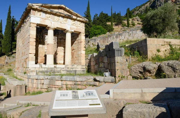 Visa Den Arkeologiska Platsen Delfi Grekland — Stockfoto