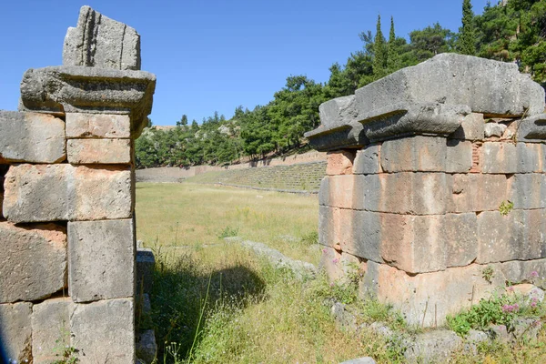 Vista Sitio Arqueológico Delfi Grecia —  Fotos de Stock