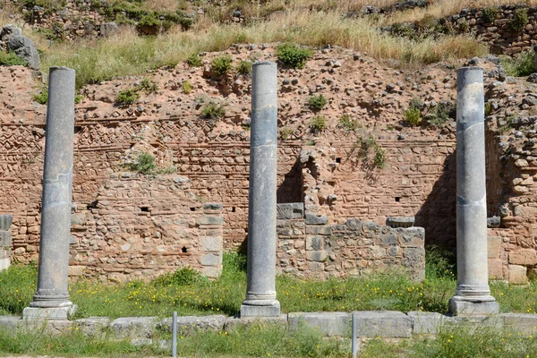 Θέα Στον Αρχαιολογικό Χώρο Της Δελφής Στην Ελλάδα — Φωτογραφία Αρχείου