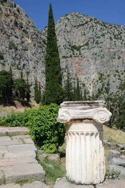Vista Sitio Arqueológico Delfi Grecia —  Fotos de Stock