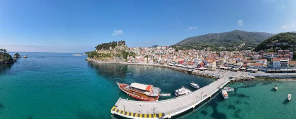 Drone View Touristic Village Parga Greece — Stock Photo, Image