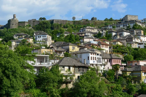 Utsikt Över Staden Gjirokastra Albanien Unesco Världsarv — Stockfoto