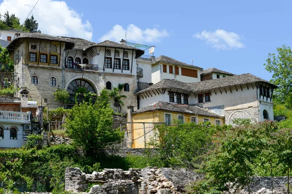 Vista Para Cidade Gjirokastra Albânia Património Mundial Unesco — Fotografia de Stock