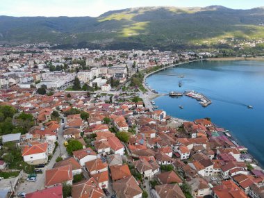 Makedonya 'nın Ohri kentinde insansız hava aracı görüşü