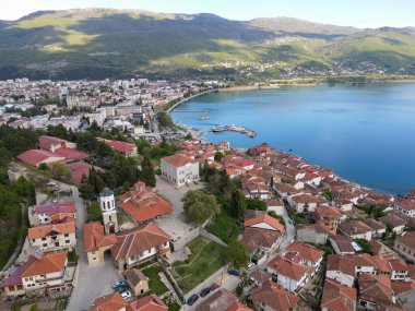 Makedonya 'nın Ohri kentinde insansız hava aracı görüşü