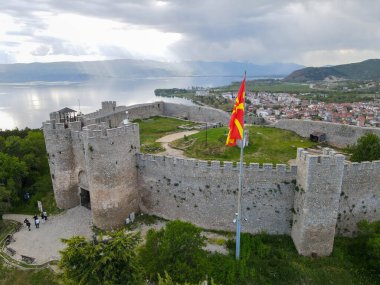 Samuel 'in Makedonya' daki Ohri kalesinin insansız hava aracı görüntüsü