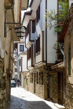 Ohri, Makedonya - 10 Mayıs 2022: Makedonya 'nın Ohri kentine bakın