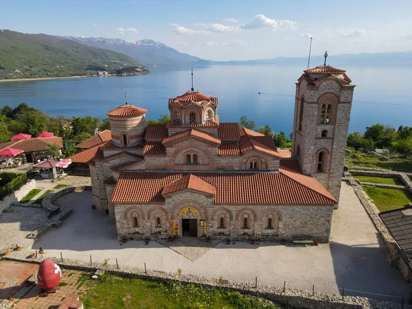 Drone Vista Monastero San Clemente Ohrid Macedonia — Foto Stock