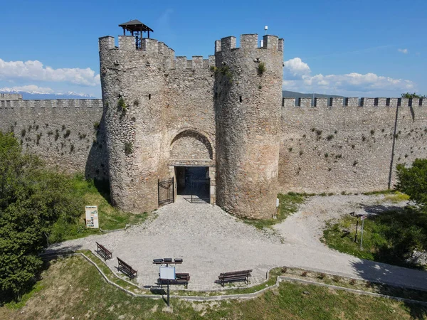 Drönare Utsikt Över Samuels Fästning Ohrid Makedonien — Stockfoto