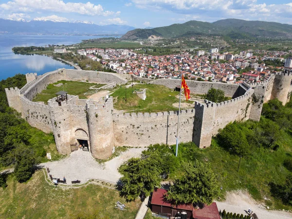 Drohnenblick Auf Die Stadt Ohrid Mazedonien — Stockfoto