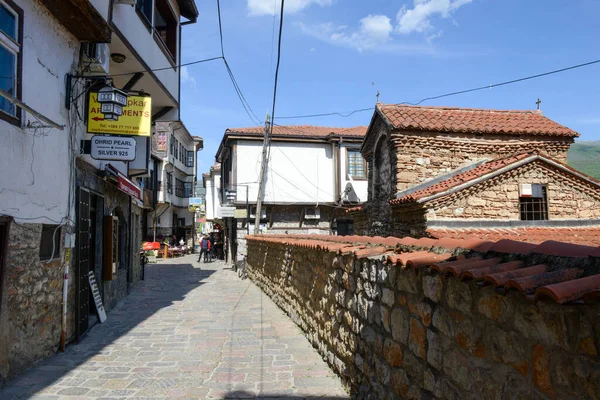 Ohrid Macedonië Mei 2022 Zicht Stad Ohrid Macedonië — Stockfoto