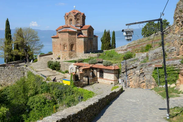 View Church Saint John Lake Ohrid Macedonia — Stock Photo, Image