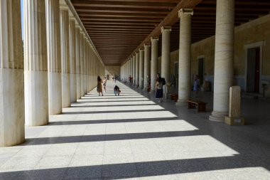 Atina, Yunanistan - 23 Mayıs 2022: Atina 'daki antik agora Yunanistan