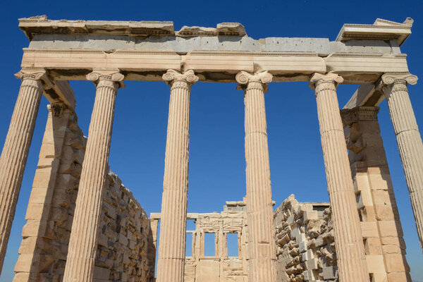 View at the acropolis on Athens in Greece