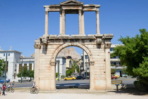 Atena Grecia Mai 2022 Arcul Lui Hadrian Din Atena Asupra — Fotografie, imagine de stoc