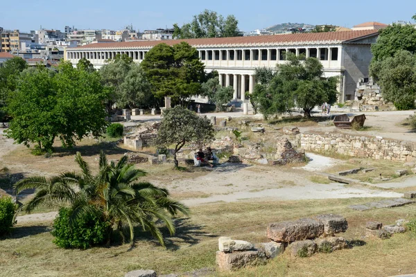 Ókori Agora Athénban Görögországban — Stock Fotó