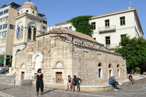 Atenas Grecia Mayo 2022 Plaza Monastiraki Atenas Grecia — Foto de Stock