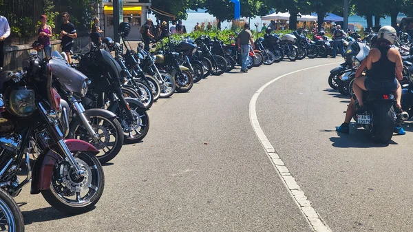 Lugano Switzerland July 2022 Harley Davidson Bikes Show Lugano Switzerland — Foto Stock