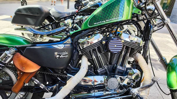 Lugano Switzerland July 2022 Close Harley Davidson Bike Show Lugano — Stock Photo, Image