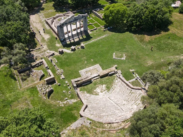 Drone View Roman Archaeological Park Apollonia Albania — Stock Photo, Image