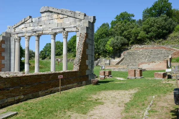 View Roman Archaeological Park Apollonia Albania — Foto Stock