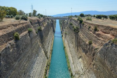 View at the canal of Corinth on Greece