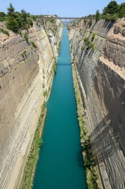 View at the canal of Corinth on Greece