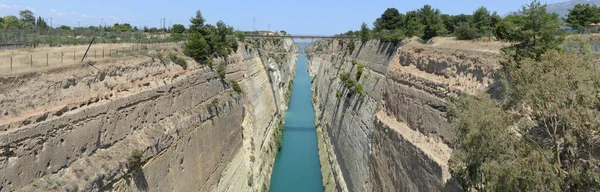 View Canal Corinth Greece — Fotografia de Stock