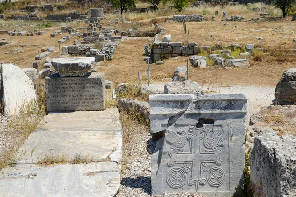 View Archeolgical Site Ancient Corinth Greece — Zdjęcie stockowe