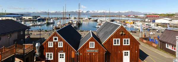 Husavik Island Juli 2022 Blick Auf Den Hafen Von Husavik — Stockfoto