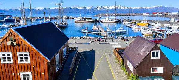 Husavik Iceland July 2022 View Port Husavik Iceland — Foto de Stock