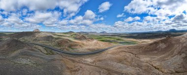 Rural landscape near lake Myvatn on Iceland